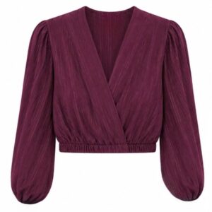 Cropped Transpassado com Lurex